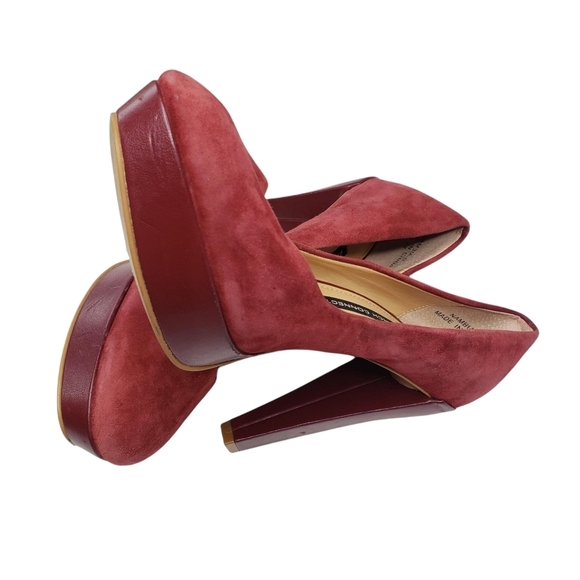 French Connection | Maroon Suede Platform Heels - Picture 5 of 10